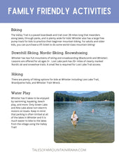 Load image into Gallery viewer, Whistler Outdoor Family Adventure Guide